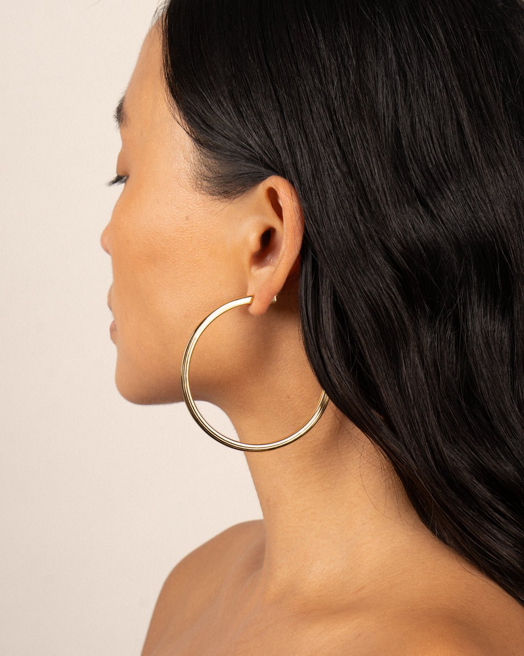 SLIM SIGNORE HOLLOW HOOPS 60MM - IVILOSANGELES.COM