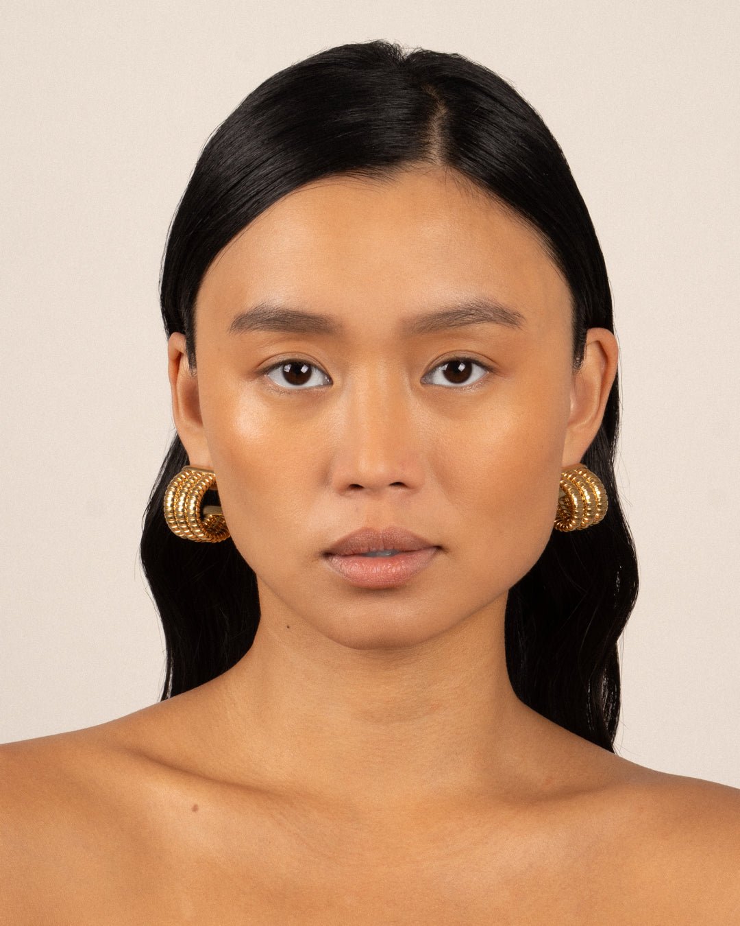 GAIA TRIPLE TWIST HOOPS - IVILOSANGELES.COM