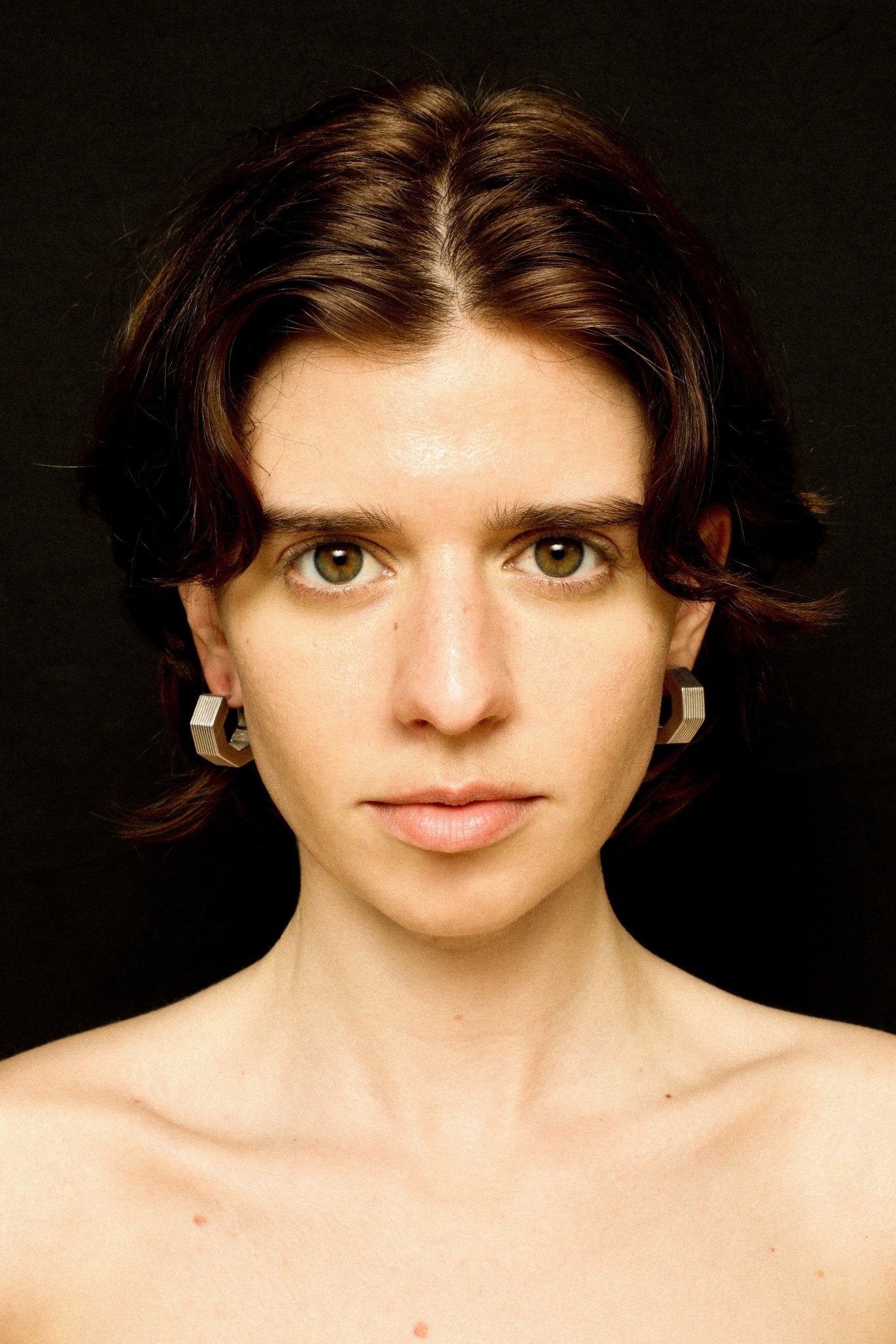 MEDIUM AURELIA OCTAGON HOOPS - IVILOSANGELES.COM
