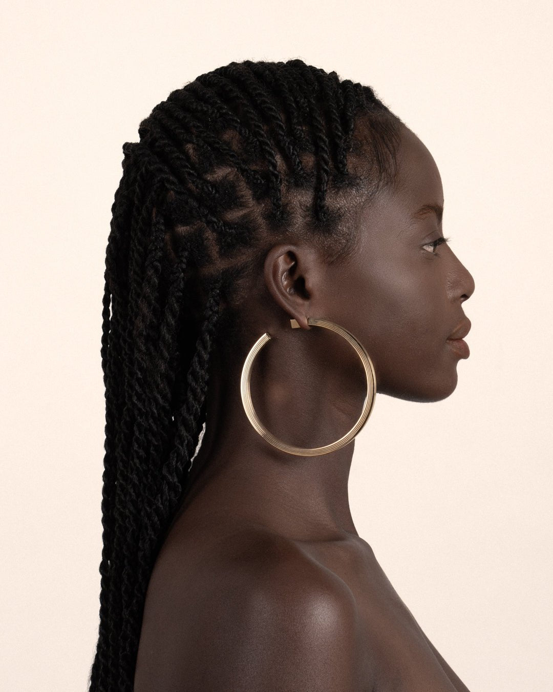 SIGNORE HOLLOW HOOPS 75MM - IVILOSANGELES.COM