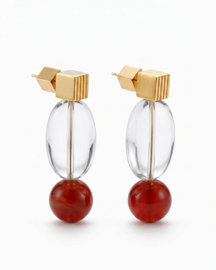 KELLY RED AGATE DROPS