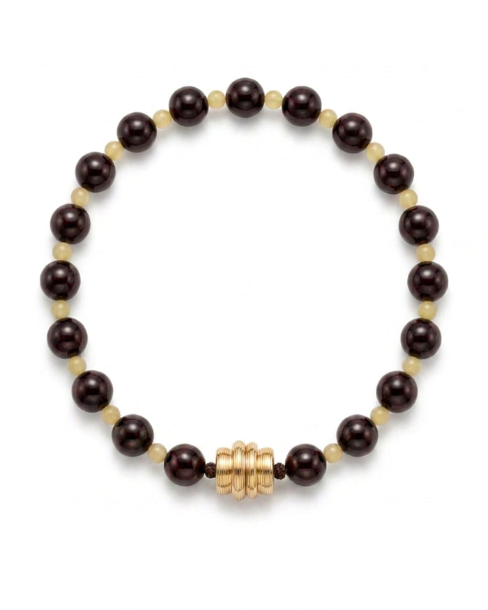 KYLE GARNET JADE NECKLACE