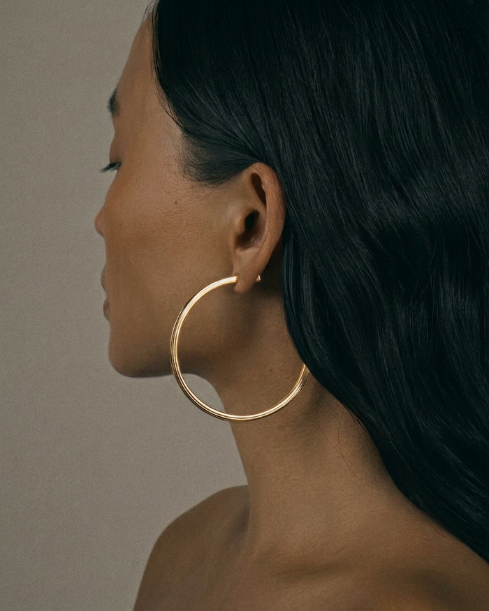 SLIM SIGNORE HOLLOW HOOPS 60MM