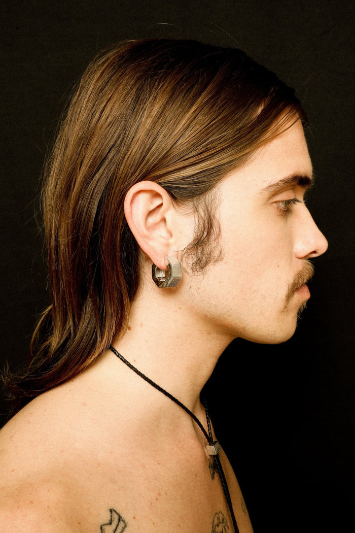 MEDIUM AURELIA OCTAGON HOOPS - IVILOSANGELES.COM