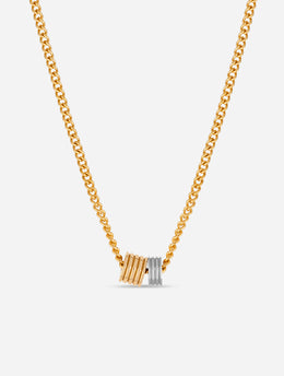 OCTAGON MINI DOUBLE CHARM NECKLACE