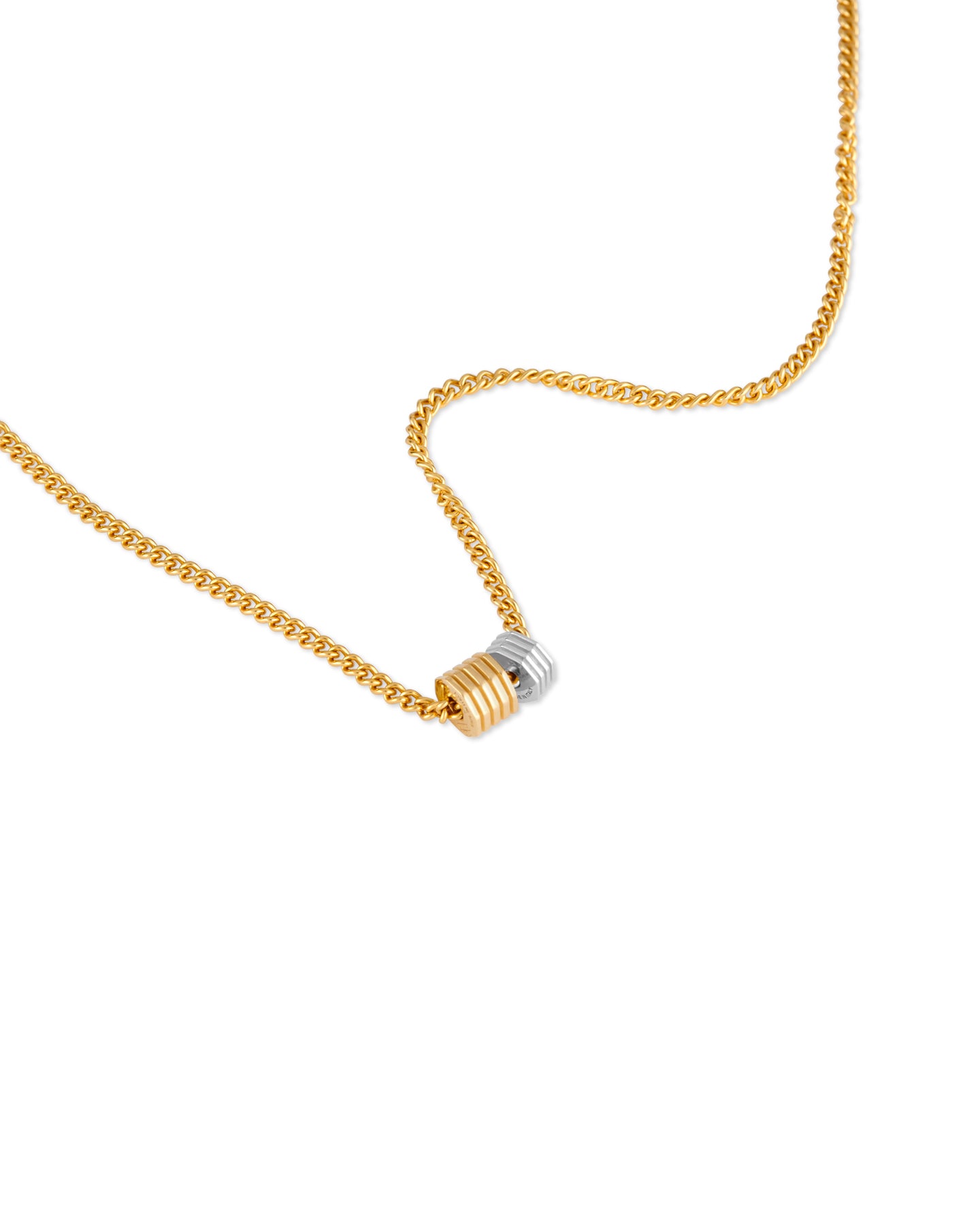 OCTAGON MINI DOUBLE CHARM NECKLACE