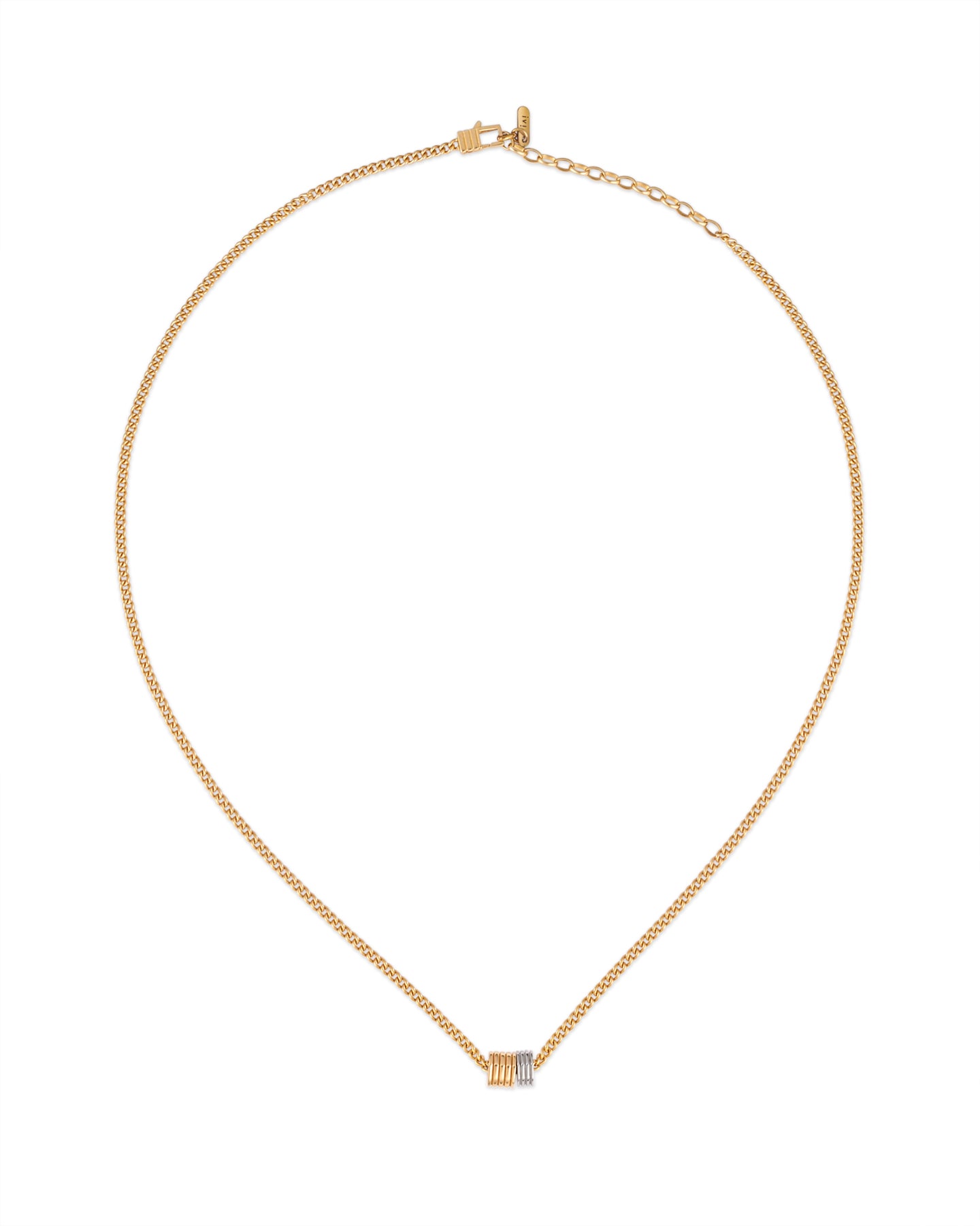 OCTAGON MINI DOUBLE CHARM NECKLACE