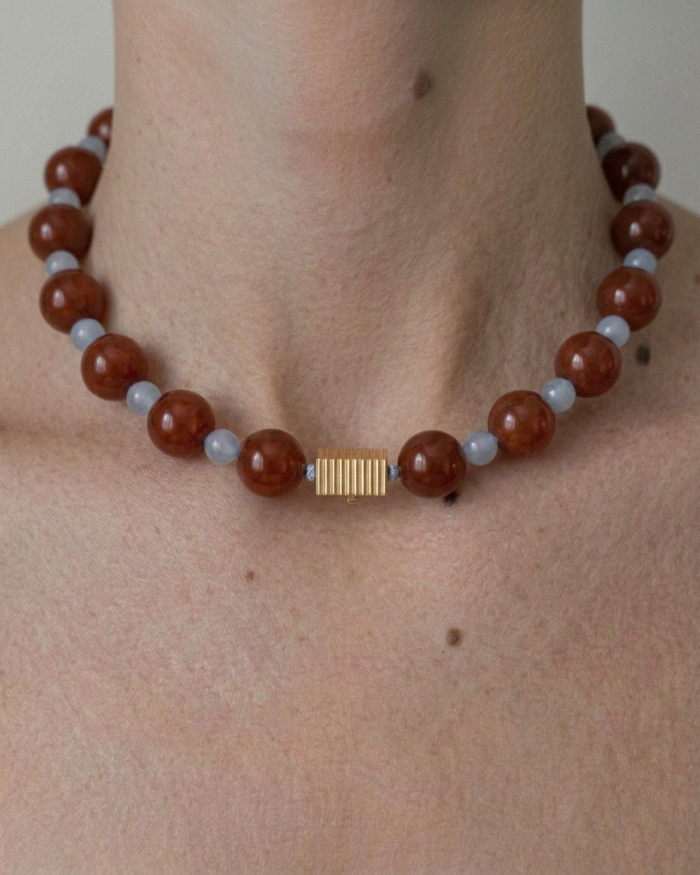 KELLY AQUA RED NECKLACE