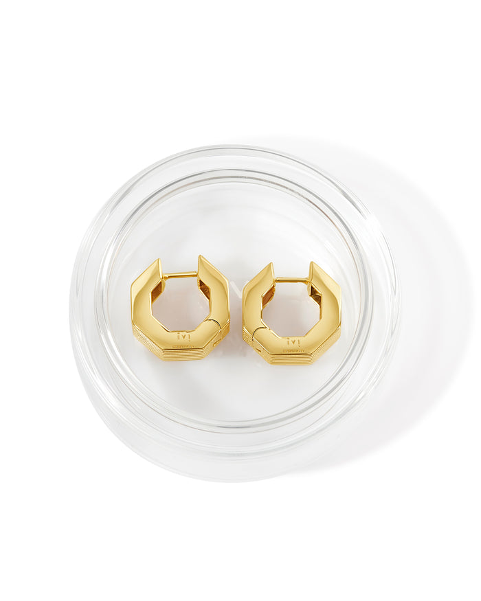 SMALL AURELIA OCTAGON HOOPS